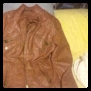 Women's small leather coat
